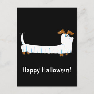 Cartão Postal Halloween Dachshund