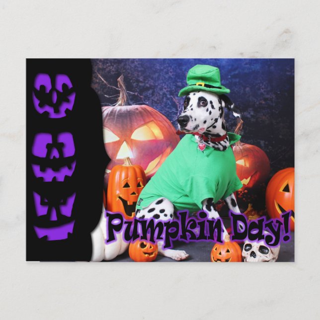 Cartão Postal Halloween - Dalmaciano - Dash (Frente)