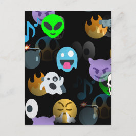 Cartão Postal halloween emojis