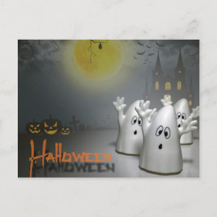 Cartão Postal Halloween Fantasma