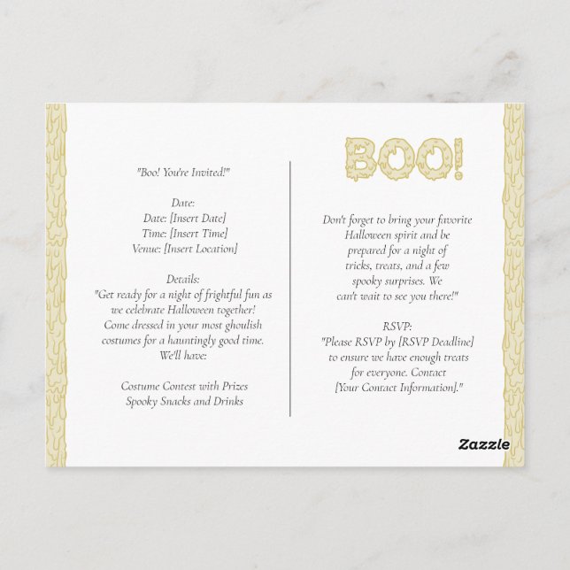 Cartão Postal Halloween Ghorest (Verso)