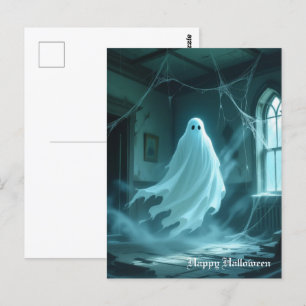 Cartão Postal Halloween Ghost