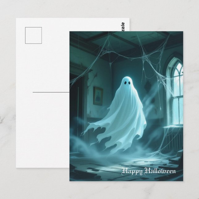 Cartão Postal Halloween Ghost (Frente/Verso)