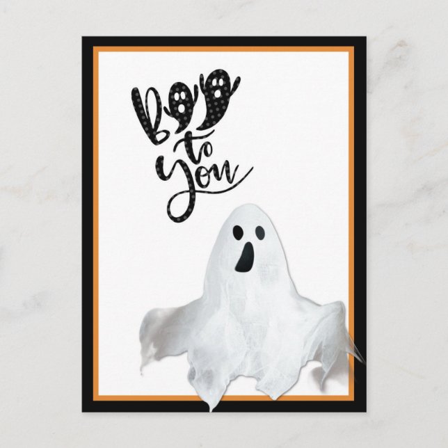 Cartão Postal Halloween Ghost Boo Para Você Bonito (Frente)