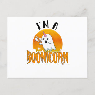 Cartão Postal Halloween Ghost Spirit Boonicorn Unicorn