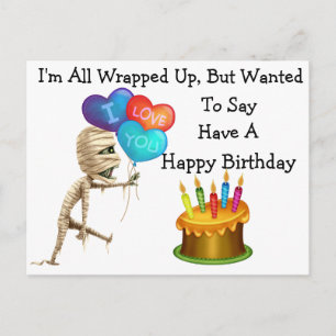Cartão Postal Halloween Happy Birday