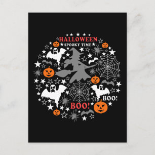 Cartão Postal Halloween Hora Assustadora