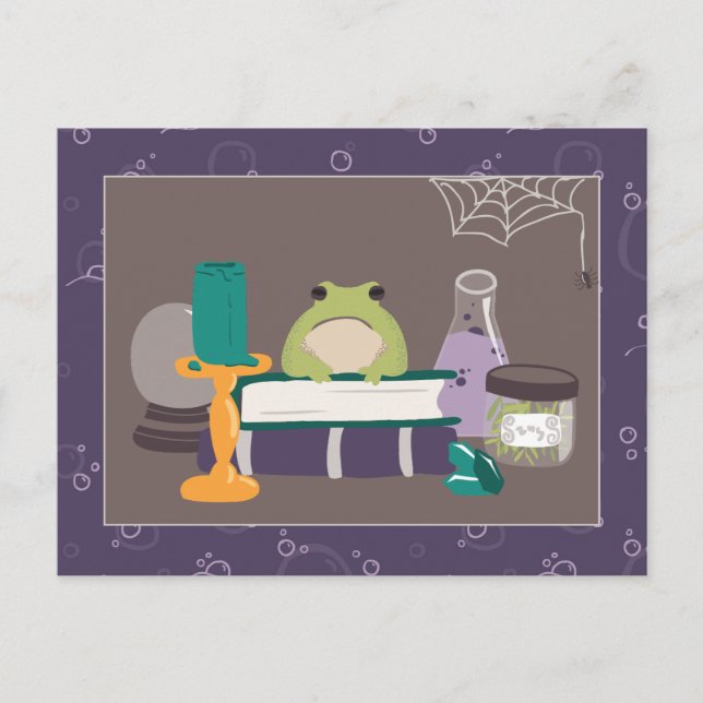 Cartão Postal Halloween - Ingredientes da Espelha das Bruxas (Frente)