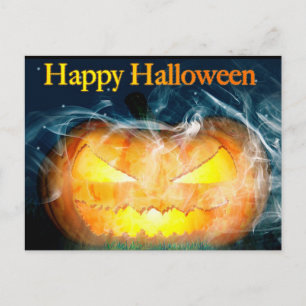 Cartão Postal Halloween Jack-0-lanterna