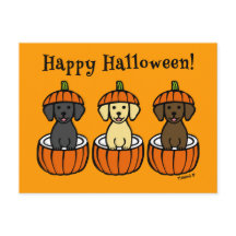 Halloween Labrador Puppies e Pumpkins