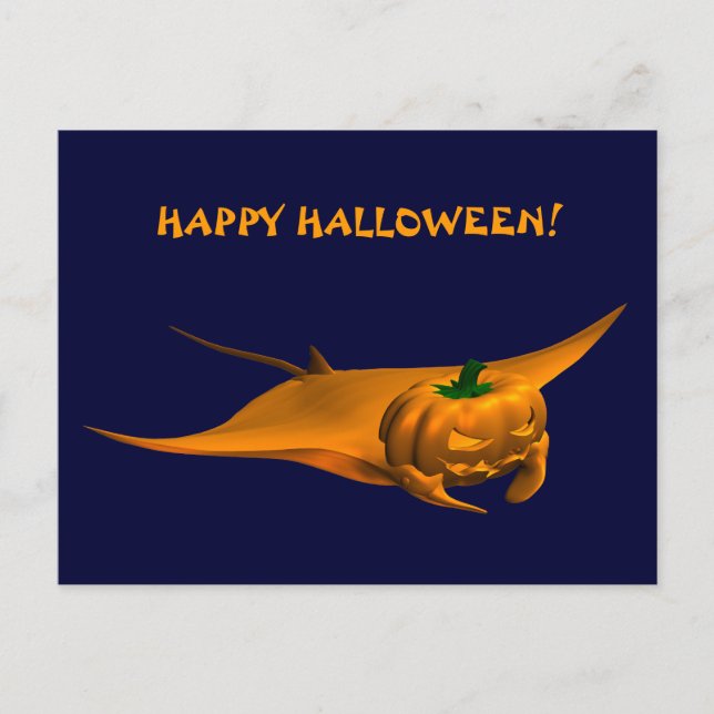 Cartão Postal Halloween Manta Ray (Frente)