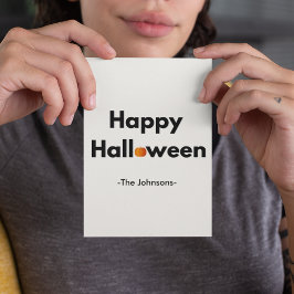 Cartão Postal Halloween Moderno Minimalista - Personalizado