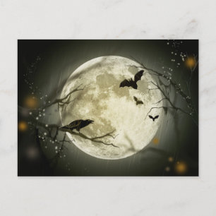 Cartão Postal Halloween Moon