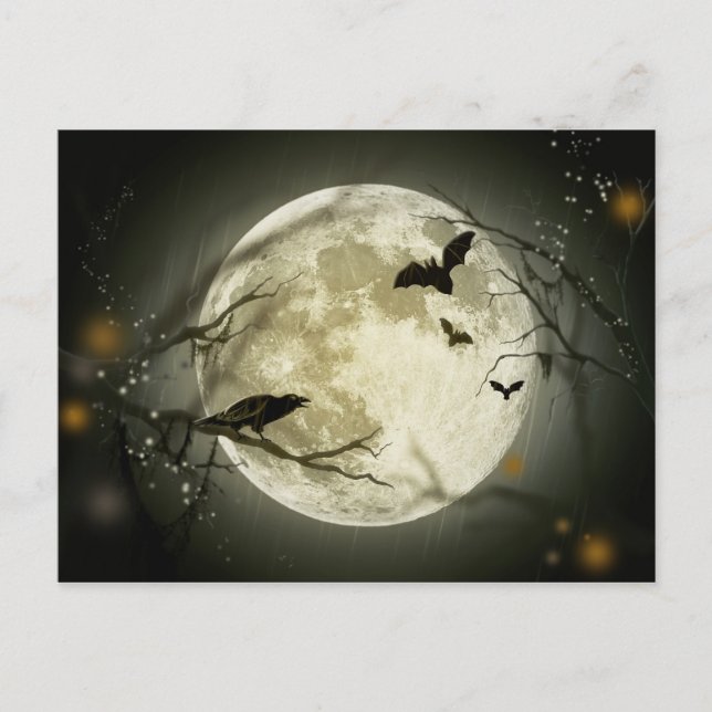 Cartão Postal Halloween Moon (Frente)