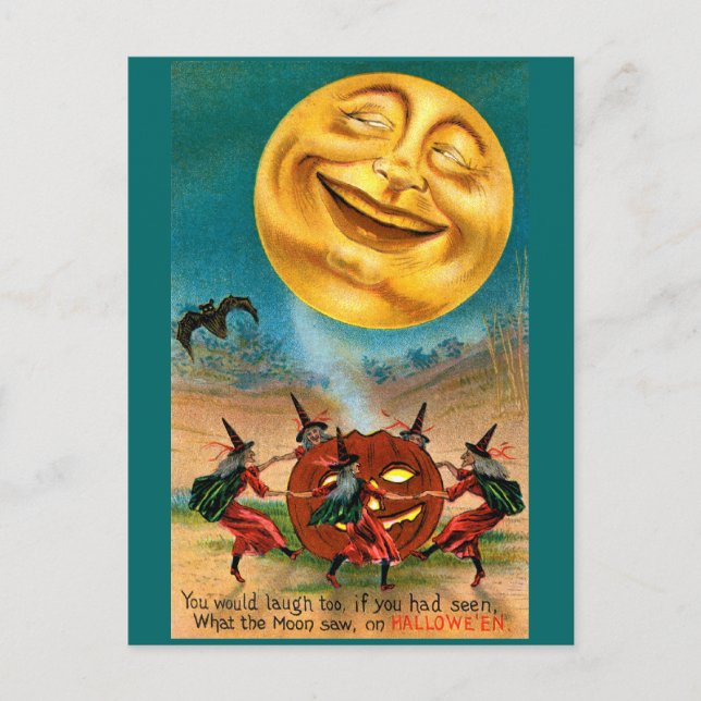 Cartão Postal Halloween Moon (Frente)