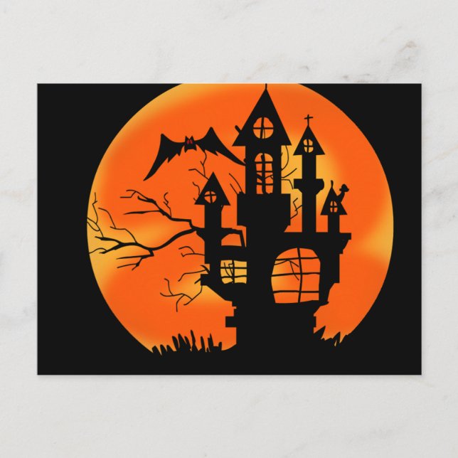 Cartão Postal Halloween Moon (Frente)