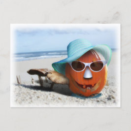 Cartão Postal Halloween Na Praia