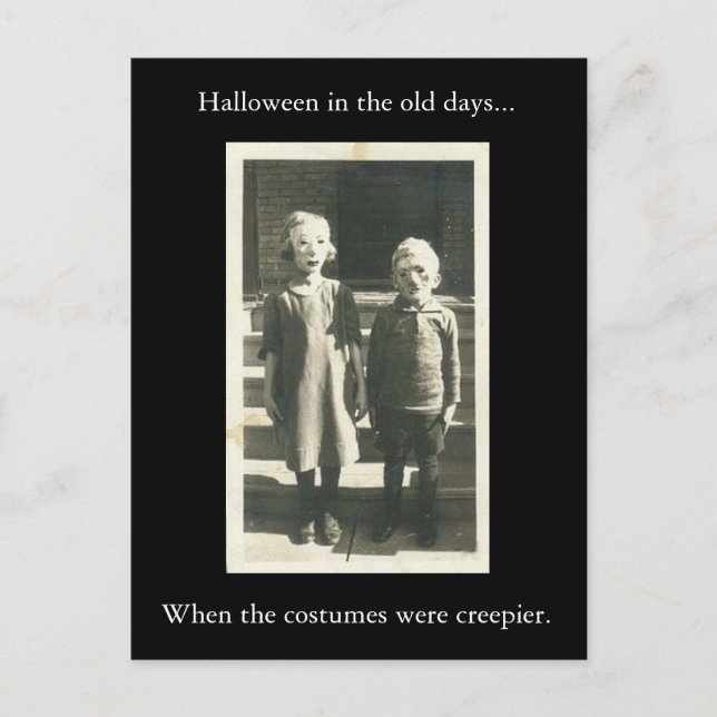Cartão Postal Halloween nos Antigos Dias... (Frente)
