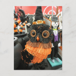 Cartão Postal Halloween Owl