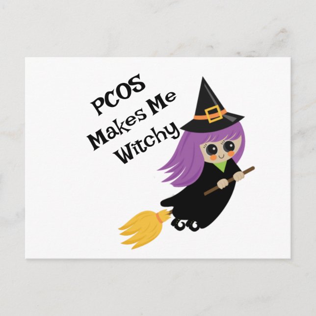 Cartão Postal Halloween PCOS Me Faz Testemunhar (Frente)