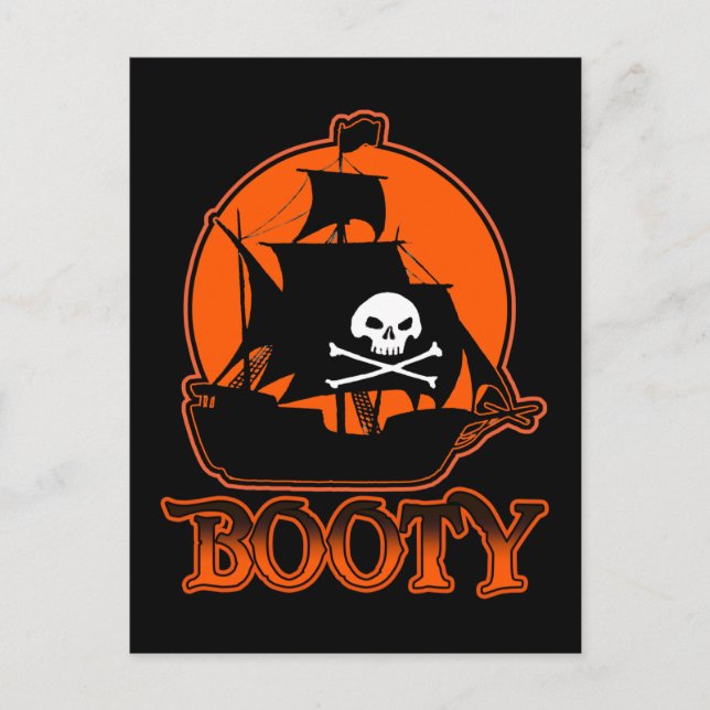 Cartão Postal Halloween Pirate Booty (Frente)