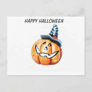 Cartão Postal Halloween Pumkin