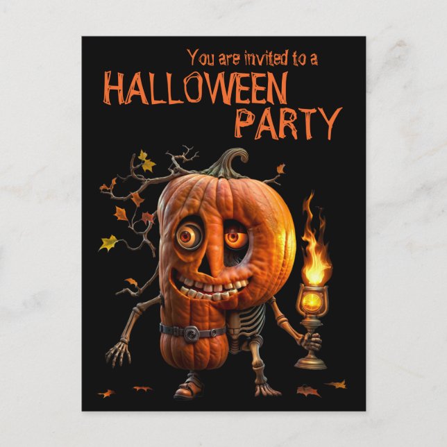 Cartão Postal Halloween Pumpkin (Frente)