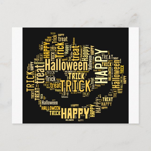 Cartão Postal Halloween Pumpkin (Frente)