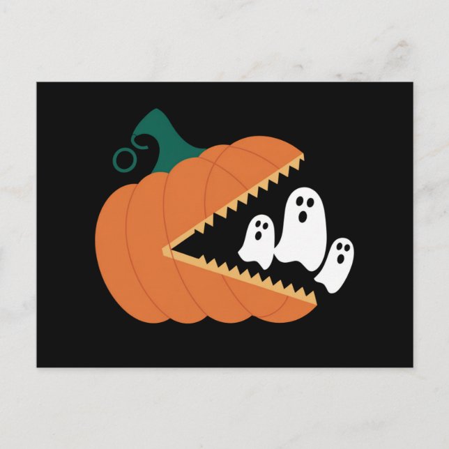 Cartão Postal Halloween Pumpkin Engraçado Fantasmas Meninos (Frente)