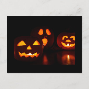 Cartão Postal Halloween Pumpkin Scare