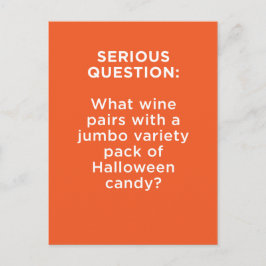 Cartão Postal Halloween: Que pares de vinho e doces?