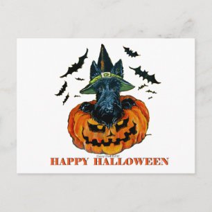 Cartão Postal Halloween Scottie