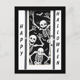 Cartão Postal Halloween Skeletons