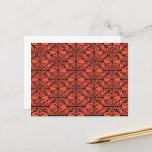 Cartão Postal Halloween Spider Webs on Orange