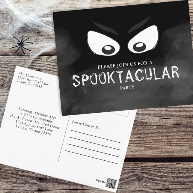 Cartão Postal Halloween Spooktacular Spookey Assustador Brincade (Criador carregado)