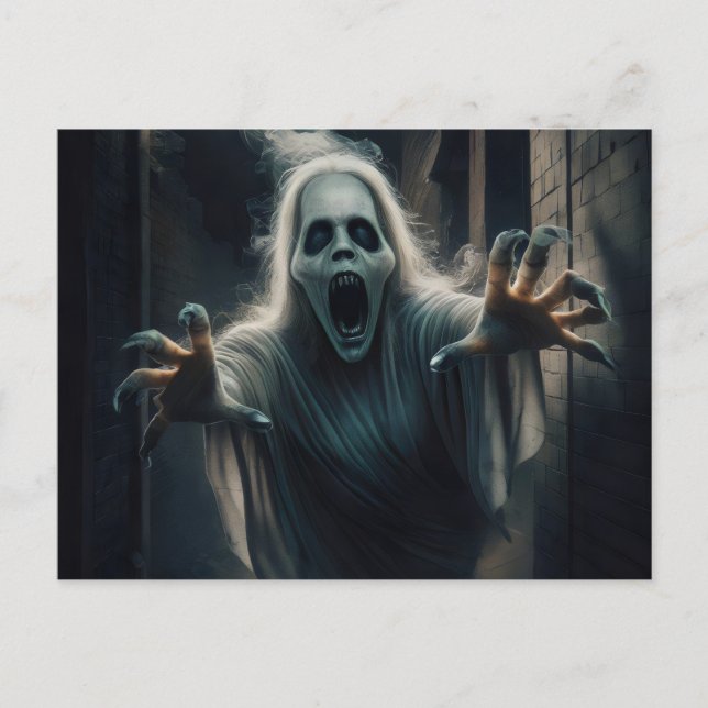 Cartão Postal Halloween themed postcard. (Frente)