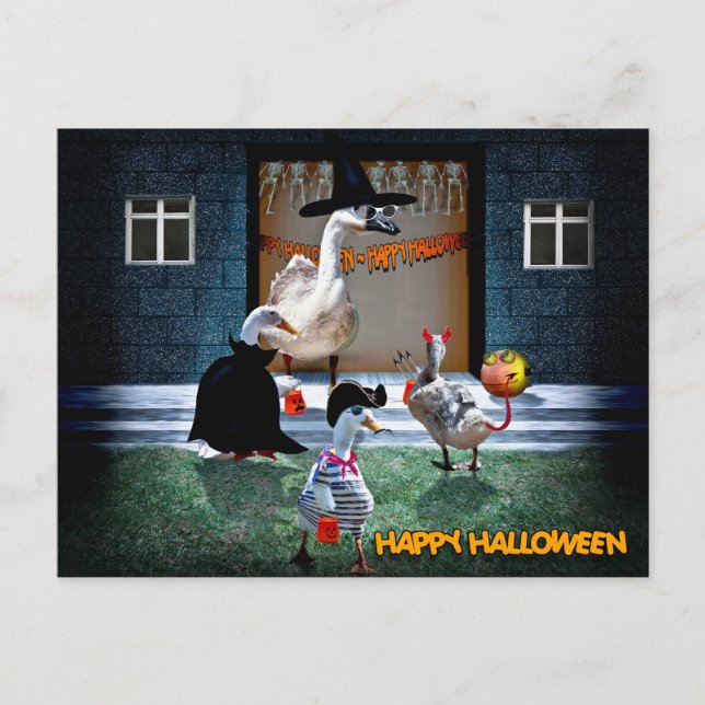 Cartão Postal Halloween Trick ou Treats Time! (Frente)