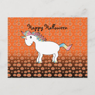 Cartão Postal Halloween Unicorn