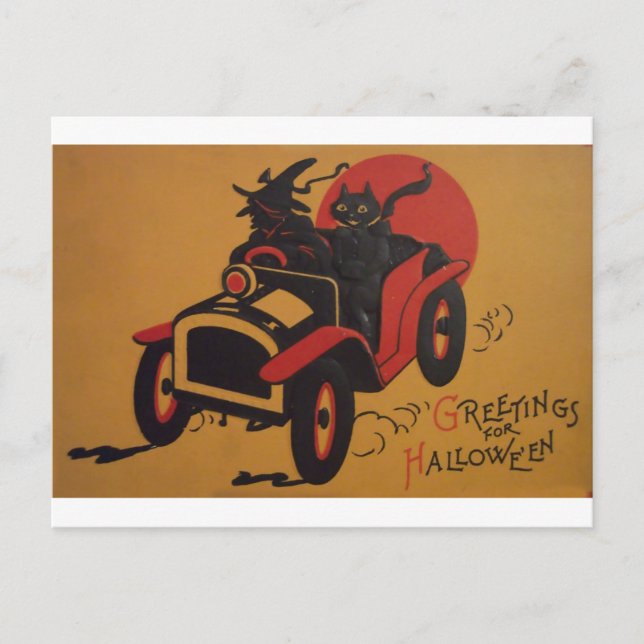 Cartão Postal Halloween Vintage (Frente)