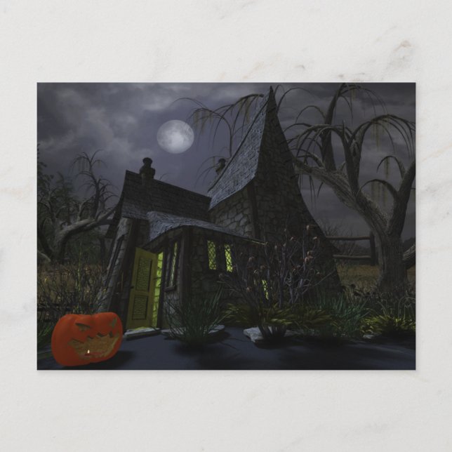 Cartão Postal Halloween Witness House (Frente)