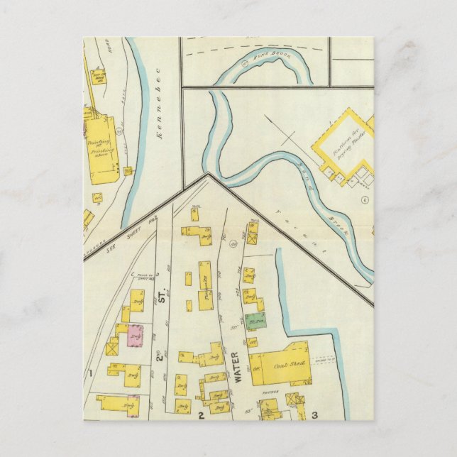 Cartão Postal Hallowell, Condado de Kennebec e Maine 3 (Frente)