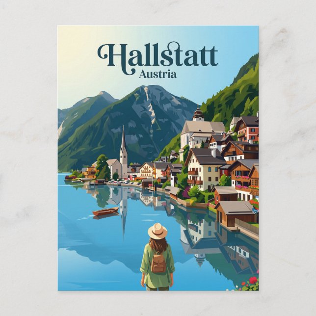 Cartão Postal Hallstatt Áustria (Frente)