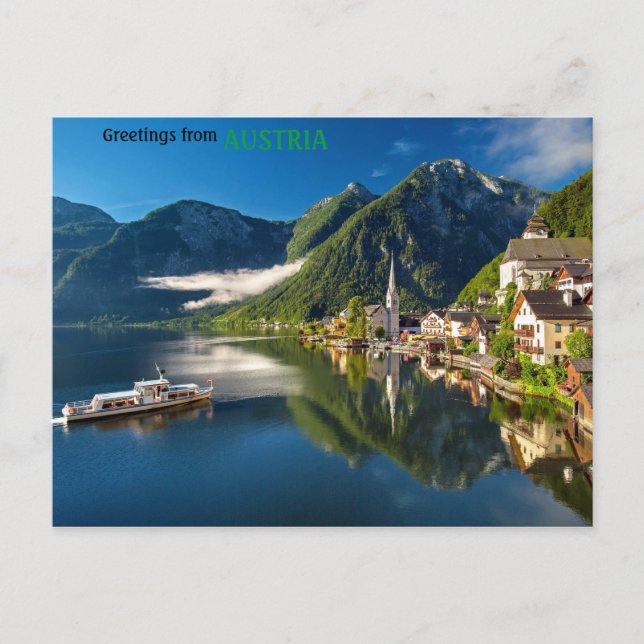 Cartão Postal Hallstatt Áustria (Frente)