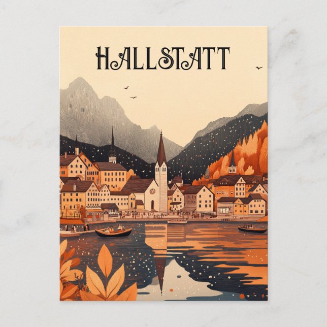 Cartão Postal Hallstatt Austria Viagem (Frente)
