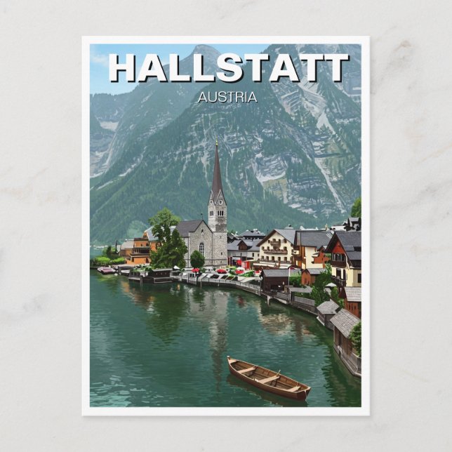 Cartão Postal Hallstatt Austria Viagem (Frente)