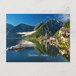Cartão Postal Hallstatt, fotografia cênica da Áustria