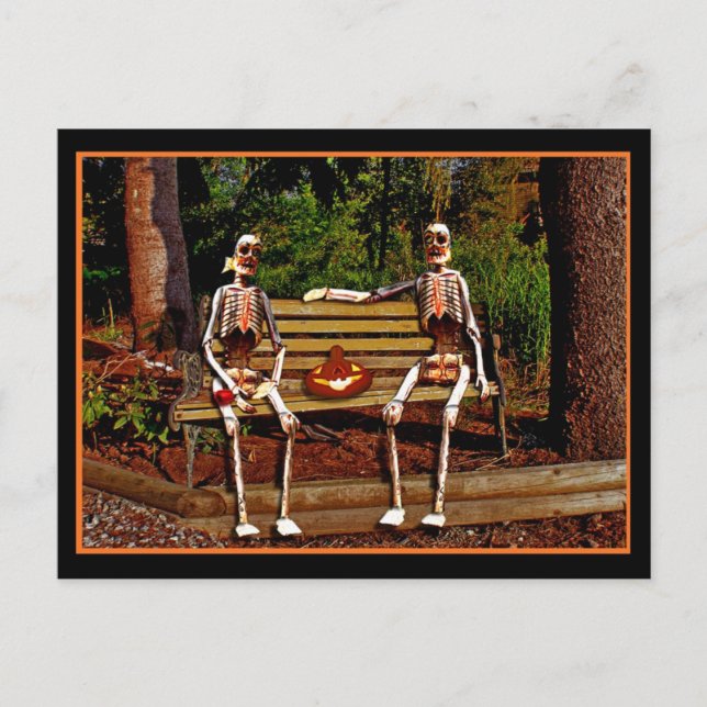 Cartão postal Halobetween Skeletons (Frente)