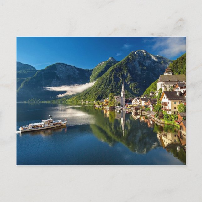 Cartão Postal Halstatt Austria Bergsee (Frente)