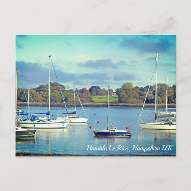 Cartão Postal Hamble Le Rice Waters Edge Hampshire (Frente)
