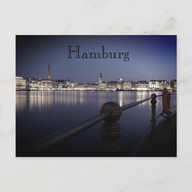 Cartão Postal Hamburg Binnenalster Postkarte (Frente)